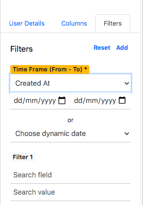 How to update time filter in Freshsales GSheet Connector