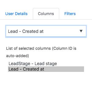 How to see selected columns in Freshsales GSheet Connector