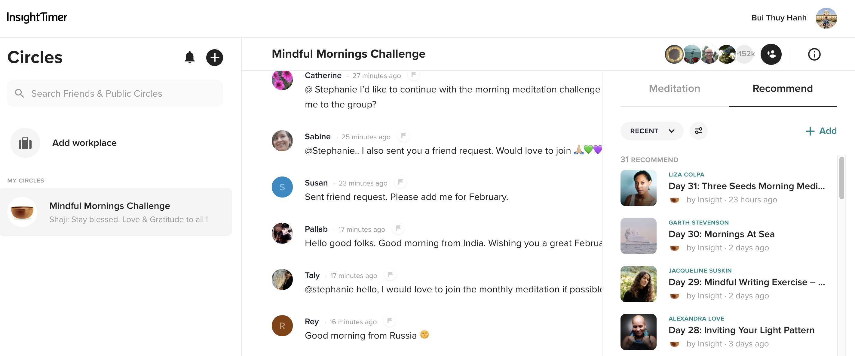 Insight Timer Mindful Mornings Challenge