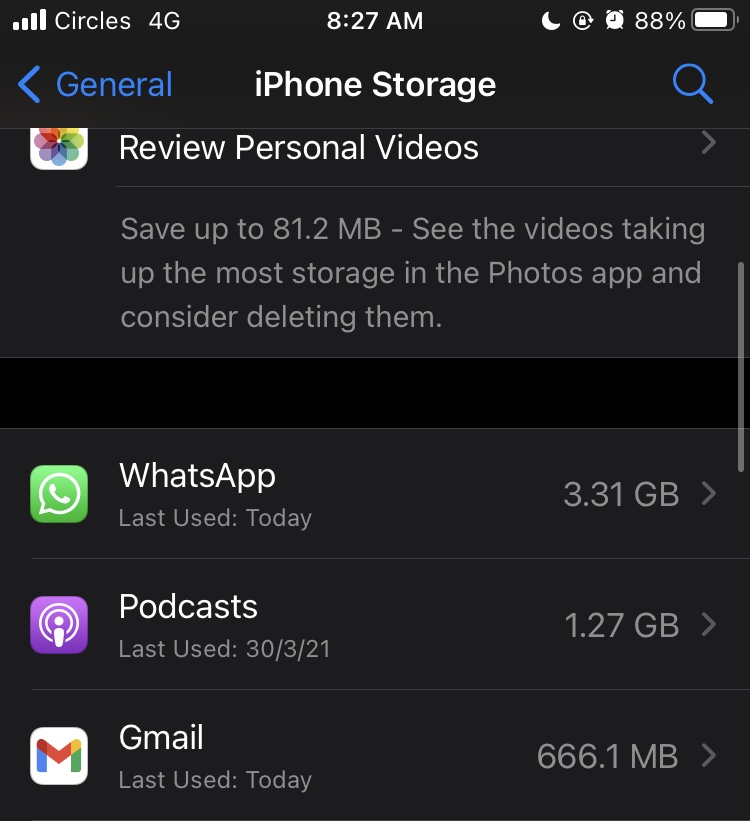 Phone - Storage clean up
