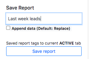 How to save report in Freshsales GSheet Connector